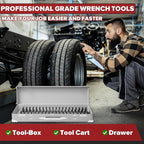 80PCS Modular Wrench Organizer Wrench Holder - Wrench Tool Organizers for Tool Drawer Storage, Wrench Storage Set with Metric & SAE Label, Rack Tool Gift for Professional Mechanics Men, Black