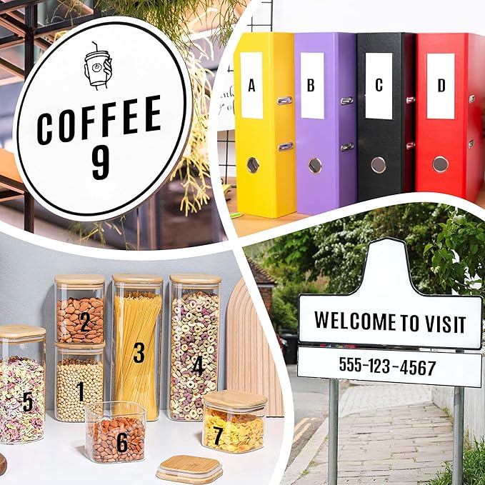 3402 PCS 42 Sheets Letter Stickers Small Mailbox Numbers and Letters Self Adhesive Vinyl Waterproof Alphabet Number Stickers for Mailbox Address,Scrapbooking,Cup, Sign,DIY Crafts Art (1 Inch,Black)