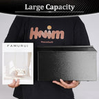 Dalmbox Wall-Mount Mailbox Large Mailbox for Post Rust-Proof Galvanized Steel Box for Outside or Townhouse Horizontal Style, Black, 15.7” x 4.3” x 9.4”