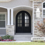 Darkaway Outdoor Wall Lights for House, Exterior Lighting Fixtures Wall Mount Outside Porch Lights Waterproof White Outdoor Sconce Lights with Water Ripple Glass for Patio Garage Front Door