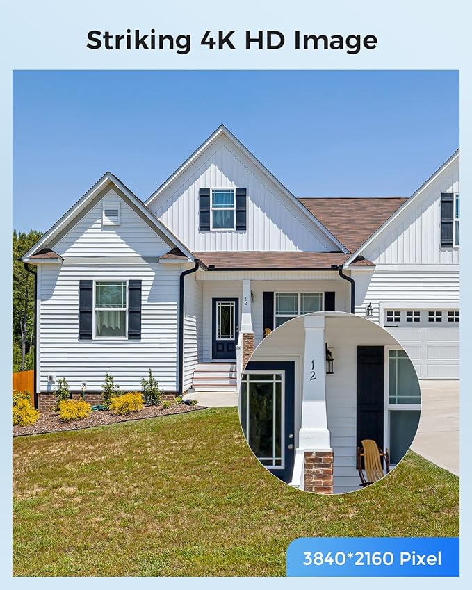 【4K HD+121°Wide View】 Hiseeu 12MP NVR 12 Pcs 4K PoE Security Cameras, 4 TB HDD for Home Surveillance Outdoor&Indoor, 2 Way Audio, Color Night Vision, Human Vehicle Detect, 7/24 Record, 0 Monthly Fee