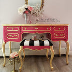 Dixie Belle Paint Company Chalk Finish Furniture Paint - Peony (32oz) - Matte Hot Pink Chic Chalk Mineral DIY Furniture Paint