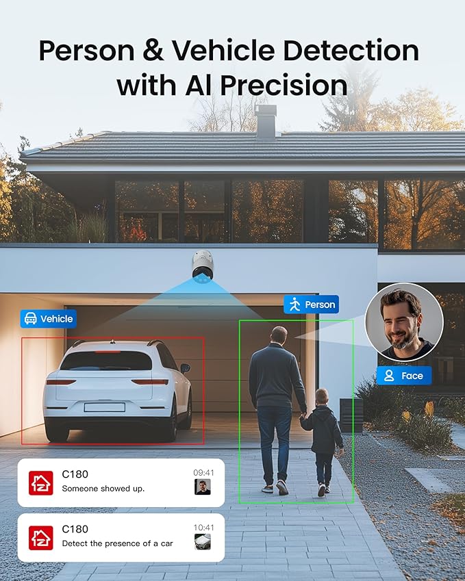 ZOSI 4K PoE NVR Security Camera System,4pcs 8MP Weatherproof Wired PoE Cameras,Smart Person Vehicle Detection,One-Way Audio,People Counting,H.265+ 4K/8MP 8CH NVR with 2TB HDD for Home 24/7 Recording