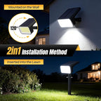 Solar Spot Lights Outdoor, [4 pack/118 LED] 4 Modes Auto On/Off Solar Landscape Spotlights, Ip67 Waterproof Solor Powered Pathway Lights for Outside Yard Garden Walkway Tree Patio (Cool White)