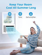 Midea 5,000 BTU EasyCool Window Air Conditioner - Cool up to 150 Sq. Ft. with Easy-to-Use Mechanical Controls and Reusable Filter, Perfect for Small Bedroom, Living Room, Home Office