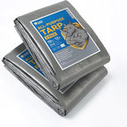 GUARD SHIELD Tarps Heavy Duty Waterproof 10x12 Feet Silver/Black Poly Tarp Cover Outdoor Thick UV Resistant Tarpaulin with Grommets 10mil (2-Pack)