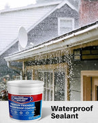 Polyurethane Waterproof Coating Black, 1 Gallon, Roof Sealant Waterproof Coating for Flat & Matal Roofs, Foundations, Concretes, Indoor and Outdoor Leak Repair Basement Sealer Waterproofing