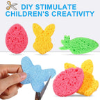 Zhengmy 48 Pieces Kitchen Sponge Bulk Natural Sponges for Dishes Compressed Wood Pulp Sponges Cleaning Sponge Without Scratching for Kitchen Bathroom, 3.9 x 2.4 x 0.12 Inch (Multicolor)