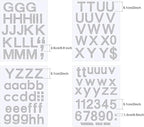 Outus 8 Sheets Vinyl Letter Stickers Self Adhesive Mailbox Numbers Alphabet Stickers Stick on Letters for Christmas Stockings Scrapbook Bulletin Board School Business(2 Inch,Glitter Silver)