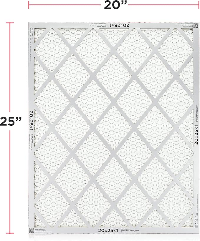Frigidaire PureAir® 20x25x1 MERV 11 Prem Allergen Electrostatic Pleated Air Conditioner HVAC AC Furnace Filters - 6 Pack (exact dimensions 19.81 X 24.81 X 0.81)