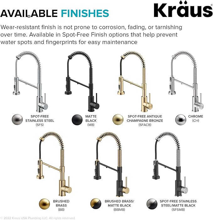 Kraus Bolden 2-in-1 Pull-Down Single Handle Kitchen Sink Filter Water Faucet for Reverse Osmosis or Water Filtration System in Brushed Brass, KFF-1610BB