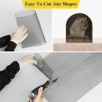 fowong 304 Stainless Steel Mesh Window Screen Roll Black 47IN x 10FT Metal Window Screen Replacement, Durable Wire Mesh for Door, Patio, Vent Cover, DIY, Easy to Cut and Install (20 x 22 Mesh)