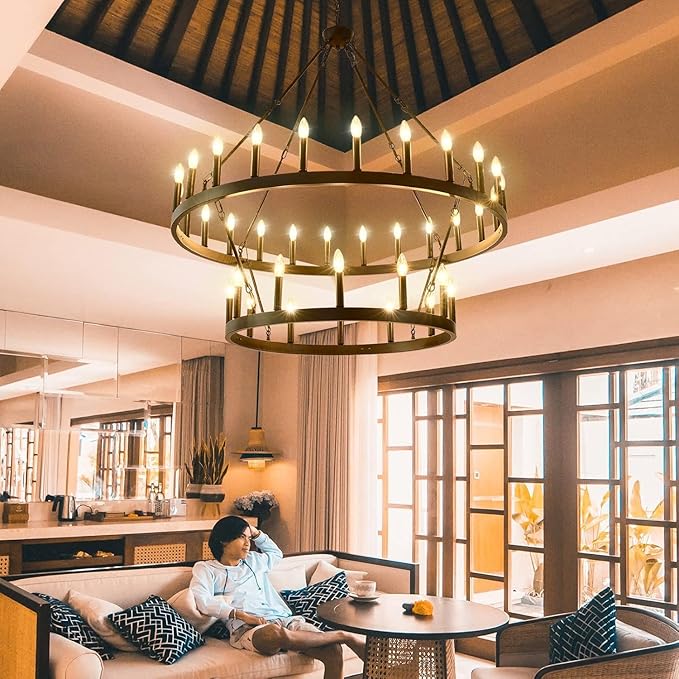 Depuley LED Light Bulbs E12: Candelabra Light Bulb 4W Candle Bulb Equivalent 40W - Edison Vintage Bulbs Warmlight 2700K C35 Clear Bulbs 500 LM 80+CRI Non-Dimmable 6-Pack