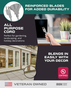 Iron Forge Cable 10 ft Gray Outdoor Extension Cord with Multiple Outlets, 16/3 SJTW 10 Foot Grey Outdoor & Indoor Extension Cord with 3 Outlets, 3 Prong, Weatherproof 13 Amp Heavy Duty Power Cable