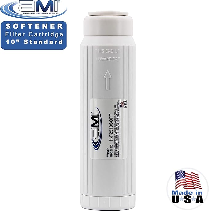 Water Softening Filter Cartridge | 10" Standard Universal Size | Ion Exchange Filter Softens Water | Great for Espresso and Washing Machines (1, 10" Standard)