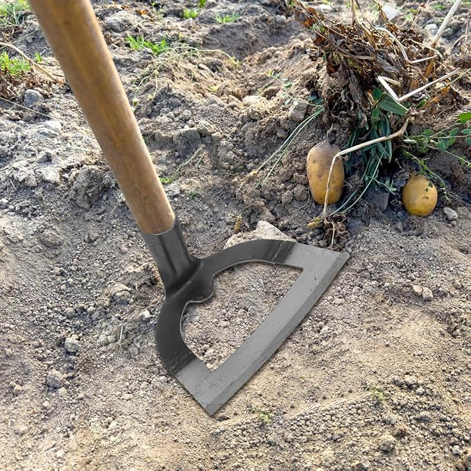 DOITOOL Stainless Steel Garden Hoe Tool Hollow Weeding Cultivator for Soil Loosening Planting and Tillage 8.38X5.51 Inches Durable Gardening Hand Tool