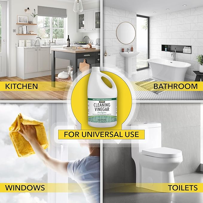 HARRIS Cleaning Vinegar All Purpose Household Surface Cleaner, 128oz (Eucalyptus) with Easy Pour Funnel Included