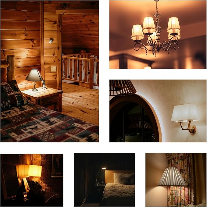 A15 LED Light Bulb 4W (40W Equivalent), 2700K Warm White, Dimmable Edison Filament, 400 Lumens, E26 Medium Base, Clear Glass – Ceiling Fan, Refrigerator/Appliance, Vanity & Chandelier (6-Pack)