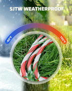 DEWENWILS 25FT Outdoor Extension Cord with Multiple Spaced Outlets Plugs, 16/3 SJTW Power Cord for Outdoor String Lights and Halloween Decorations, Appliances, UL Listed, Candy Cane