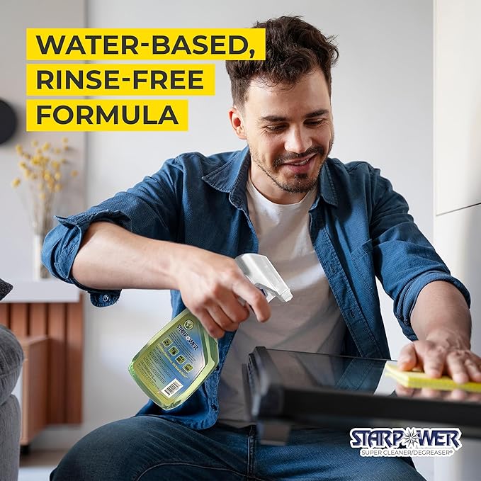 STARPOWER Heavy Duty All Purpose Multi Surface Grease, Oil, Grime Remover, 24 Ounces, Pack of 2