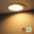 TORCHSTAR 8-Pack 5CCT 6 Inch LED Recessed Lighting Retrofit Downlight, Aluminum Anti-Glare Deep Baffle Trim, 1200LM 15W=120W, CRI90 Dimmable Remodel Can Lights, JA8 ETL, 2700K3000K3500K4000K5000K