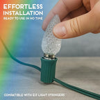 HLO Lighting Set of 500 Multicolor (Red Green Blue Yellow Orange) C9 Faceted LED Christmas Light Bulbs for Indoor & Outdoor Use | Durable Replacement Bulbs