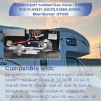 93844 RV Water Heater Solenoid Gas Valve & 91638 Main Burner Kit Fit for Atwood 6 Gallon Water Heater GC6AA-10E,G6A-8E,G6A-6E,GCH6-4E,GH6-6E,Etc
