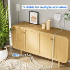 Multiple Outlets Surge Protector Power Strip, 15ft Braided Long Extension Cord with 4 USB Charging Ports(2 USB C) Flat Wall Plug Outlet Heavy Duty Charging Station for Home College Dorm Essentials