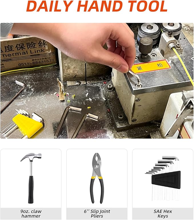 40-Piece Tool Set - General Household Hand Tool Kit with Plastic Toolbox Storage Case…