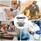 Reusable Respirator Mask with Filters - Respirator Mask for Chemical Gas Dust Mask for Painting Spraying Sanding Welding Woodworking