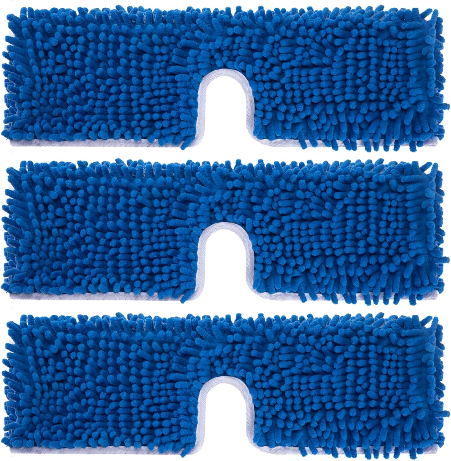 3 Pack Mop Heads Replacement Compatible for Oceda Dual-Action Flip System, Dry and Wet Used, Chenille Double Sided Mop Refills Head for Most Hardwood Floors