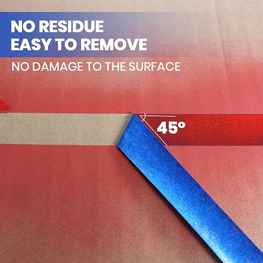 ADHES Upgrade Blue Painters Tape, Masking Tape for Painting 40 Rolls x 0.7 Inch x 60 Yards, Blue Paint Tape No Residue Outdoor Anti UV Multi Surface Use, Total 2400 Yards