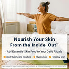 ACTIVATEDYOU Essential Skin Food, Advanced Skincare Collagen Elastin Support Supplement for Aging Skin, Helps Improve Appearance of Face Texture, Sagging w/Dermaval, Vitamin C, Lysine (30 Capsules)