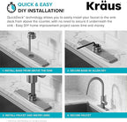 Kraus Oletto Spot Free Stainless Steel Dual Function Kitchen Faucets with Pull Down Sprayer, KPF-2620SFS