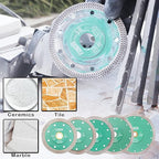 Diamond Porcelain Saw Blade 4-1/2" Tile Blade Ceramic Cutting Disc 115MM with X Teeth Turbo Mesh Rim for Ceramic Tile Porcelain Granite