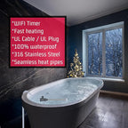 1500W Immersion Water Heater for Hot Tub & Pool – Portable Electric Submersible Heater with Temp Control, Auto Shut-Off, and WiFi Timer for Spa, Bathtub, Above Ground Pool, and Swimming Pool