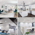 Lepro 12 Pack 6 Inch Canless LED Recessed Light,Dimmable Retrofit Ultra-Thin Ceiling Light with Junction Box,5000 Kelvin Daylight Wafer Lights 12 watt 1050 Lumen, ETL,FCC & Energy Star Certified