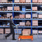 VEVOR Hydraulic Lift Table Cart, 770lbs Capacity 59" Lifting Height, Manual Double Scissor Lift Table with 4 Wheels and Non-Slip Pad, Hydraulic Scissor Cart for Material Handling and Transportation