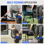 Ash Vacuum Cleaner -2.6 Gallon Fireplace Ash Vac with 800w Powerful Hose Non-Woven Dust Separator | Dry Stove Vacuum for Fireplaces Pellet Grill Wood Stove Fire Pits Blue