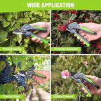 WORKPRO 8.5" Bypass Pruning Shear, Heavy Duty Garden Scissors & Clippers with Labor-Saving Design, Handheld Gardening Shears with Sharp Blade for Branch Trimming and Floral arrangement