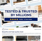 Hauslane Range Hood 30 Inch - Under Cabinet Range Hood 30" Matte Black Kitchen Hood, Vent Hood 30 Inches, Stove Vent Hood for Kitchen, Vent Hoods 30 Inch with LED - Chef Series PS18