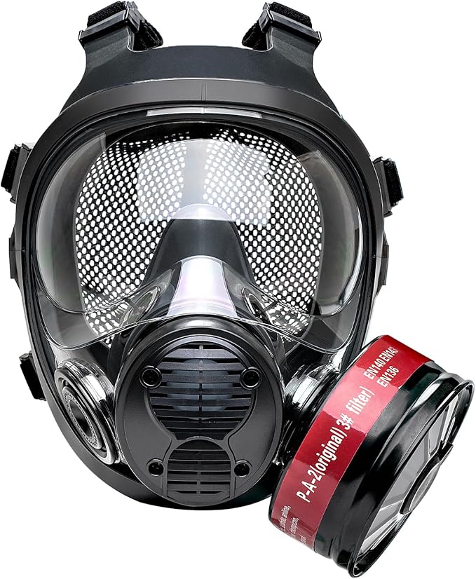 RANKSING Reusable Respirator Full Gas Mask Full 6800 with Filters for Dust, Asbestos, Chemicals while Painting, Spraying