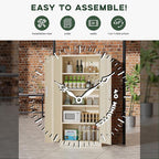 Greenvelly Metal Storage Cabinets, 72” Steel Garage Storage Cabinet with Doors and 4 Shelves, Metal Tool Cabinet, Steel Filing Cabinet for Home Office, Basement, Garage, School(Grey)