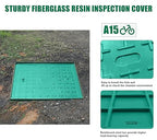 20x20x20in Underground Splice Boxes W/FRP Inspection Lid Large Enclosure Pit Precast Polyethylene Distribution Pull Box Access Electrical Junction Drillable Tapered Wiring Cable Chamber