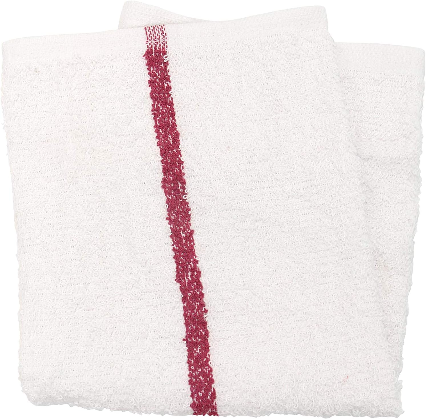 Arkwright Qwick Wick Bar Mop Towels Bulk - (Case of 60) 100% Cotton Quick Dry Dishcloths, Super Absorbent Multipurpose Cleaning Rags for Restaurants, Kitchen, Bathroom, Hotel, 16 x 19 in, Red Stripe