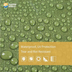 GUARD SHIELD Heavy Duty Tarp 6x8 Feet Green Multi Purpose Thick Waterproof Poly Tarp Cover 10mil