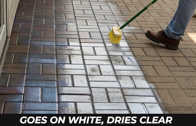 Low Gloss Patio Paver Sealer - Clear Water-Based Sealant for Patio Pavers & Natural Stone Surfaces - 2.5 - Gallon