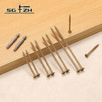 #9 x 2-1/2" Deck Screws (935Pcs) 10lb. Carbon Steel, Yellow, Flat Head, Rust Resistant epoxy Coated, with T25 Star Bit