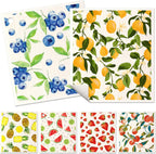 6 Pack Swedish Dishcloths for Kitchen - Reusable Dish Cloths for Washing Dishes Absorbent Cute Funny Kitchen Towels Cleaning Sponge, Lemon Fruit