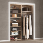Modular Hang Closet Towers - Wall Mounted, Wooden Walk-In Closet Organizer, Bedroom - 40" Wide